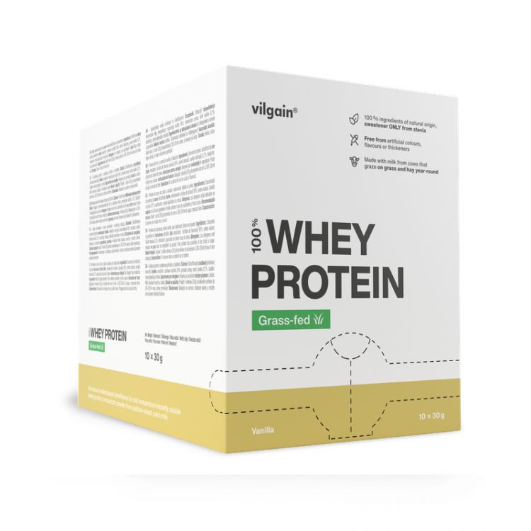Vilgain Grass-Fed Whey Protein vanilka 300 g (10 x 30g)