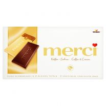 Merci Smotanová čokoláda s kávovou príchuťou na bielej čokoláde 100 g