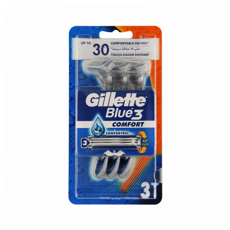 Gillette Holiaci strojček Blue 3 Comfort  3 ks