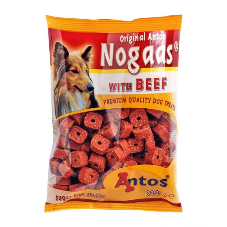ANTOS NOGAS Odmena pre psa s hovädzím mäsom 500g