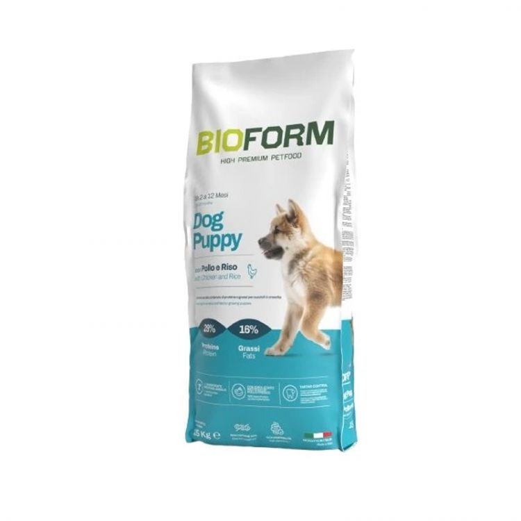 BIOFORM DOG PUPPY Prémiové krmivo prešteňatá a junior psy HYDINA + RYŽA 3kg