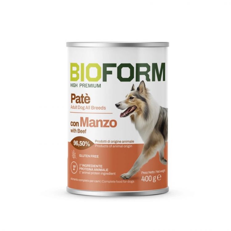 BIOFORM PATÉ  HIGH PREMIUM Prémiové krmivo pre dospelé psy  s hovädzím mäsom 400g