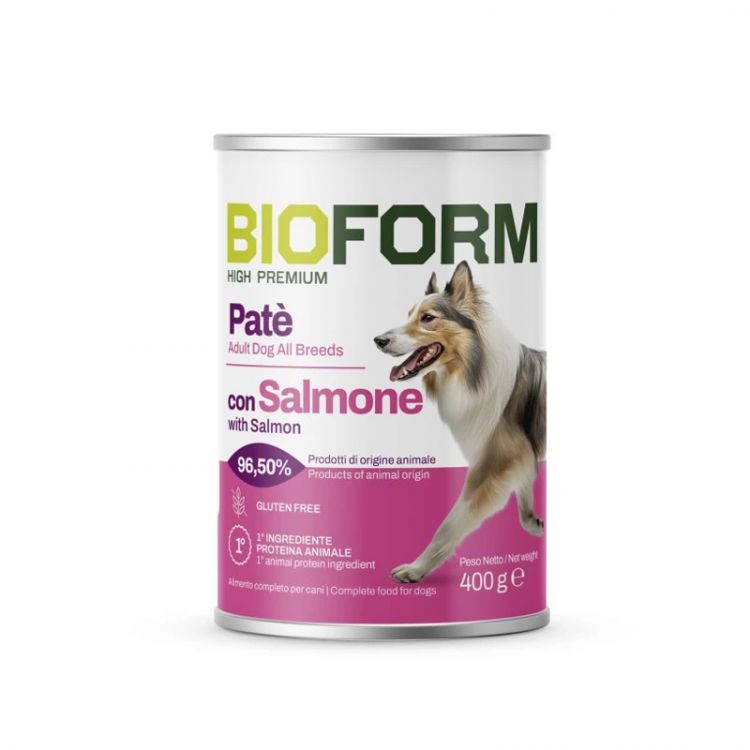 BIOFORM PATÉ HIGH PREMIUM Prémiové krmivo pre dospelé psy s lososm 400g