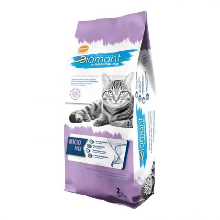 DIAMANT MICIO MIX Prémiové krmivo pre dospelé mačky  hovädzina, hydina, ryba  2 kg