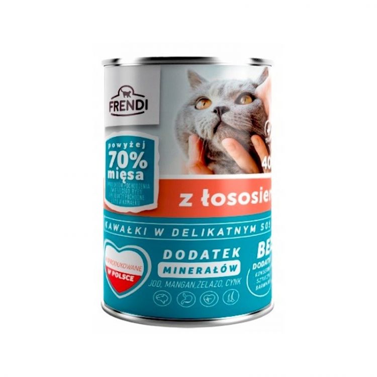 FRENDI Konzerva pre dospelé mačky losos 400g