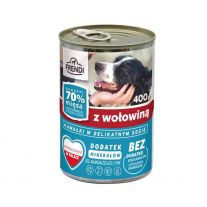 FRENDI Konzerva pre dospelé psy  s hovädzím mäsom 400g