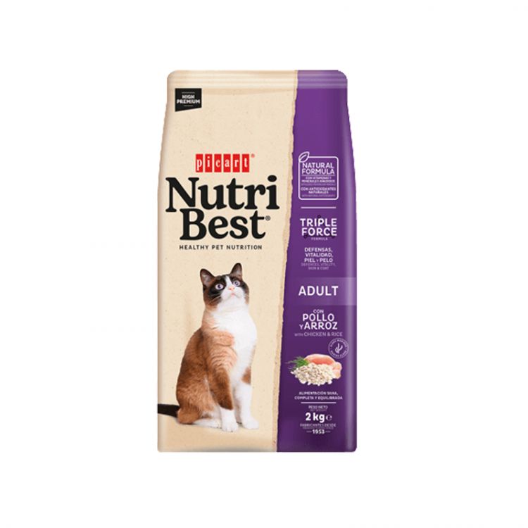 NUTRI BEST Krmivo pre sterilizované  mačky hydina - ryža 2 kg