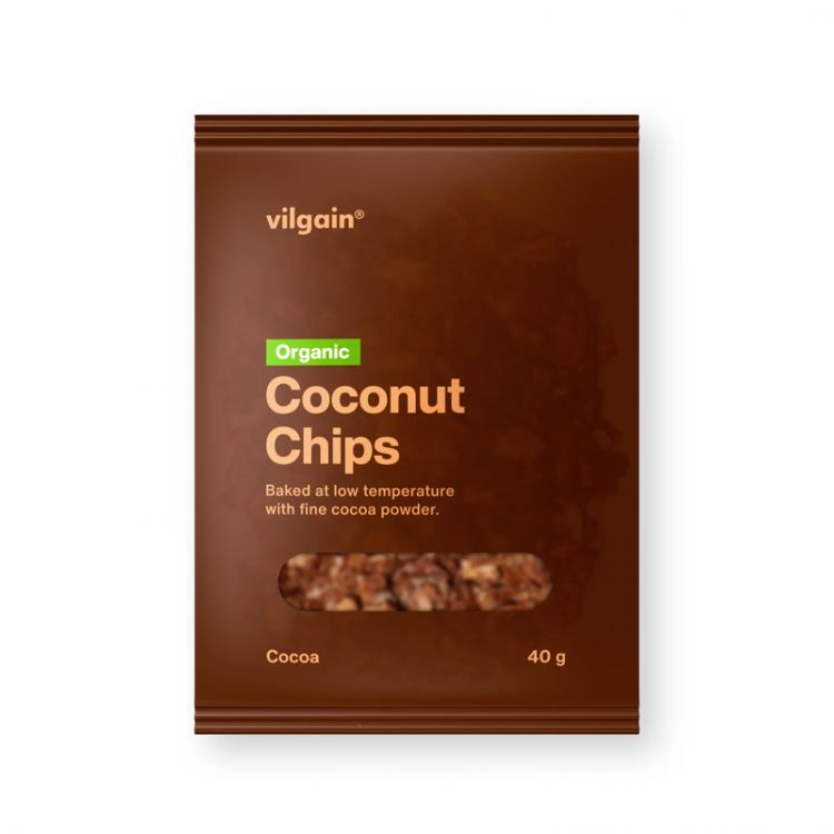 Vilgain Kokosové chipsy BIO kakao 40 g