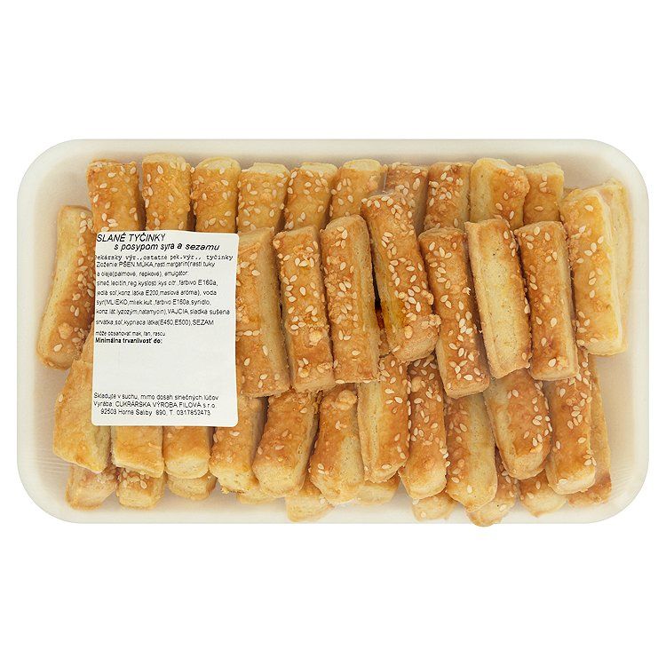 Slané tyčinky s posypom syra a sezamu 300g - eDELIA.sk