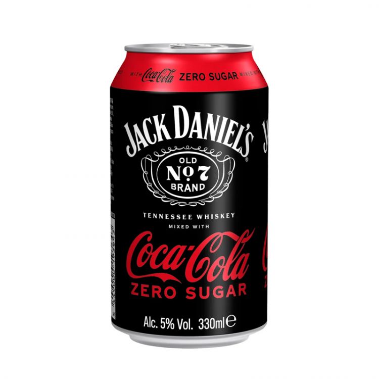 JACK DANIEL'S & Coca-Cola Zero miešaný nápoj 330 ml