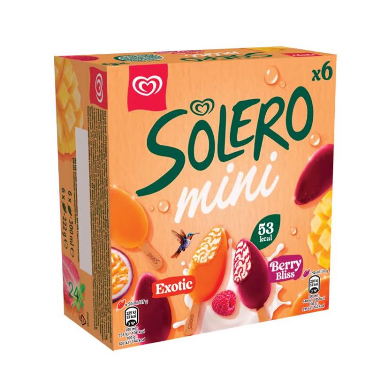 Solero Mini Exotic a Berry Bliss, balenie 6 × 50 ml