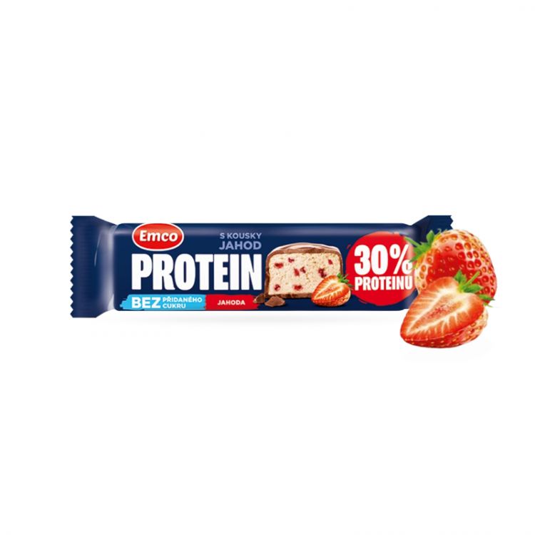 Emco Proteínová tyčinka jahodová 50g