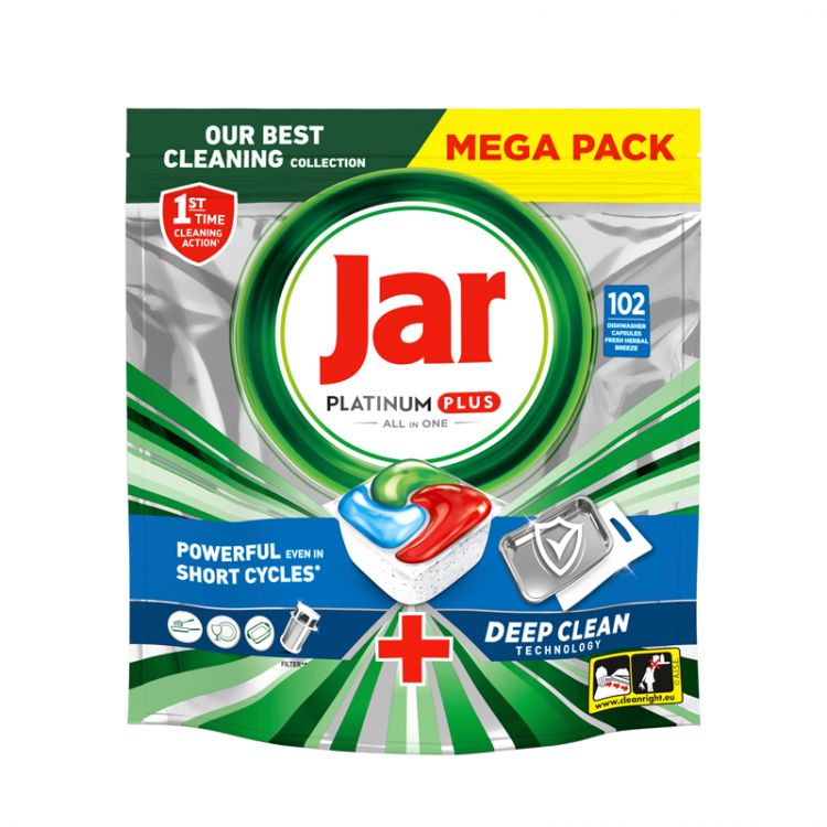 Jar dishwasher caps 102 sc 102 pcs Platinum Plus All in One Deep Clean