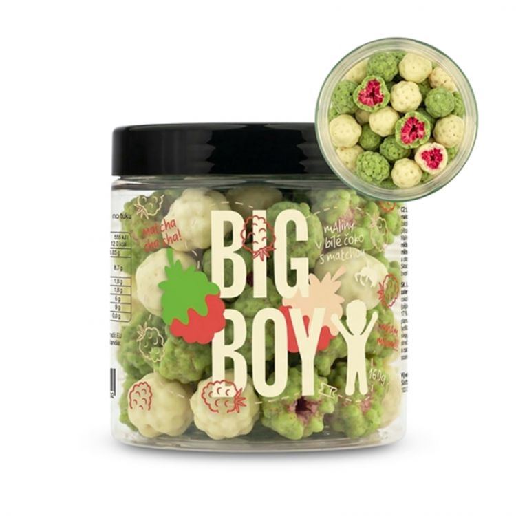 BIG BOY® Maliny v matcha a belej čokoláde 160 g