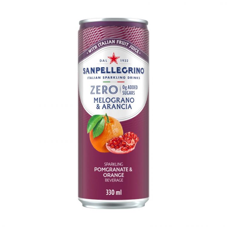 Sanpellegrino Zero Granátové jablko a Pomaranč 0,33l