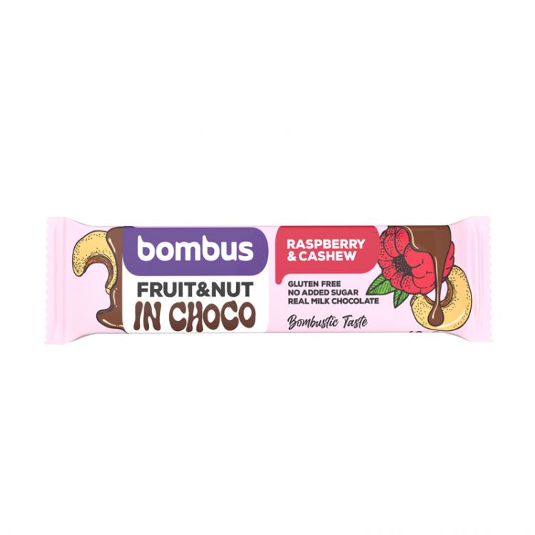 Bombus Fruit&Nut bar Raspberry&Cashew 40g