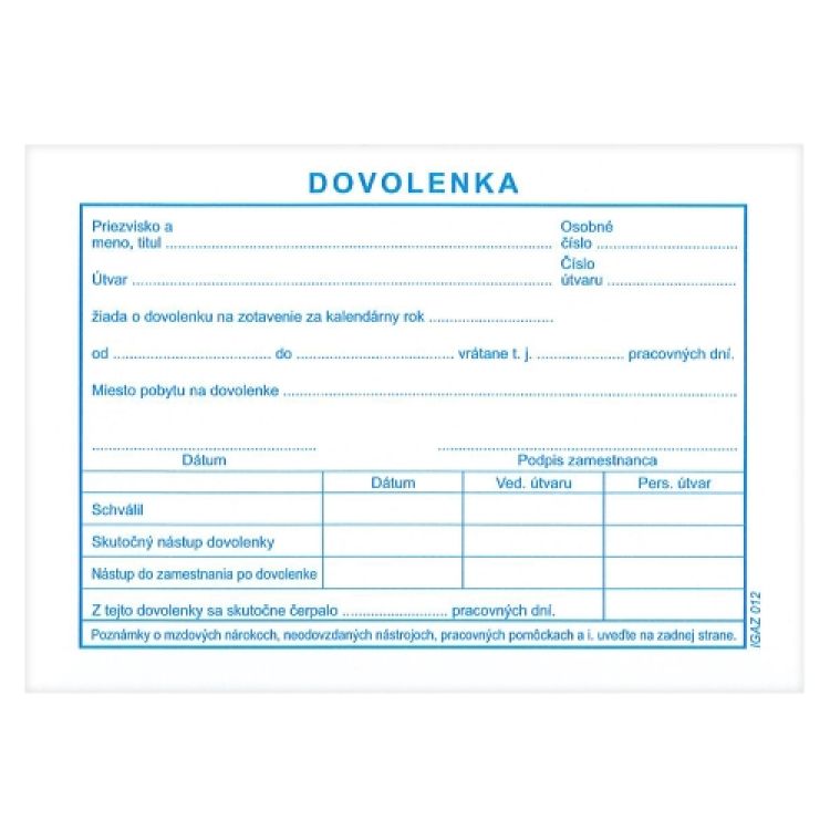 Dovolenka A6, 100 listov (12)
