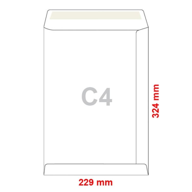 Obálky C4 229x324 mm s krycou páskou - 10 ks