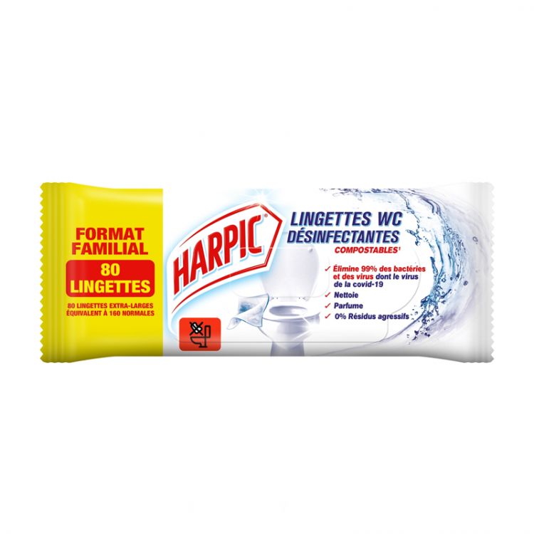 Harpic disinfectant wipes 80 pcs