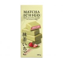 Matcha Ichigo biela čokoláda s príchuťou matcha s náplňou s príchuťou jahody 100 g