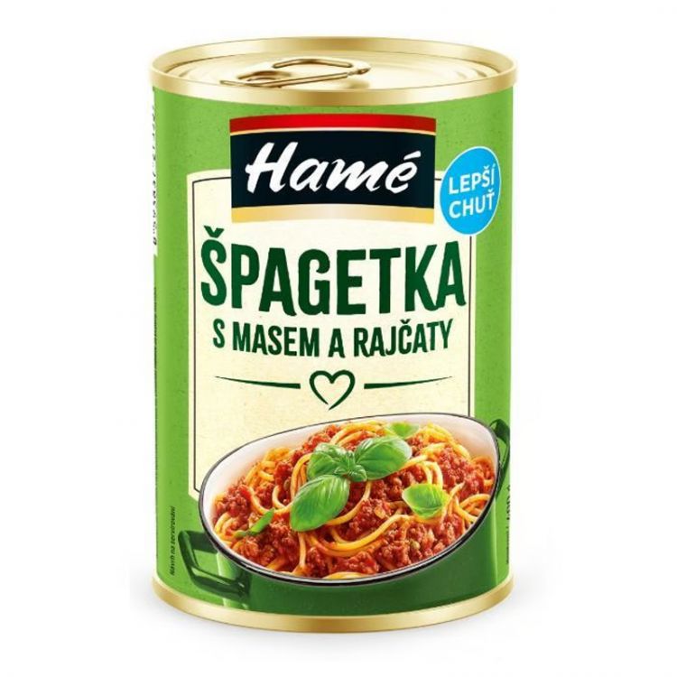 Hame Špagetka s mäsom a rajčinami 400g