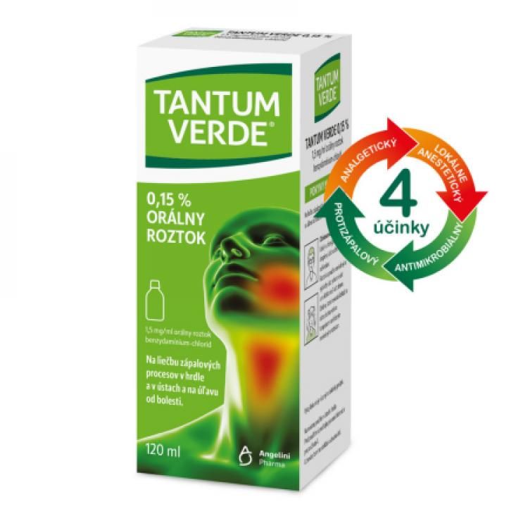 TANTUM VERDE 0,15 % roztok 120 ml