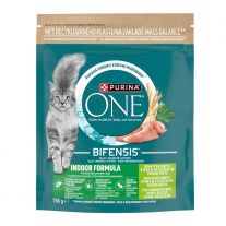 Purina ONE Bifensis Indoor granuly pre mačky morka, obilniny 750 g