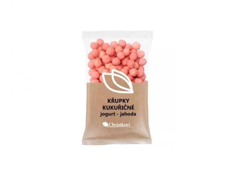 Chrástkovi Kukuričné guličky jogurtovo-jahodové 50g