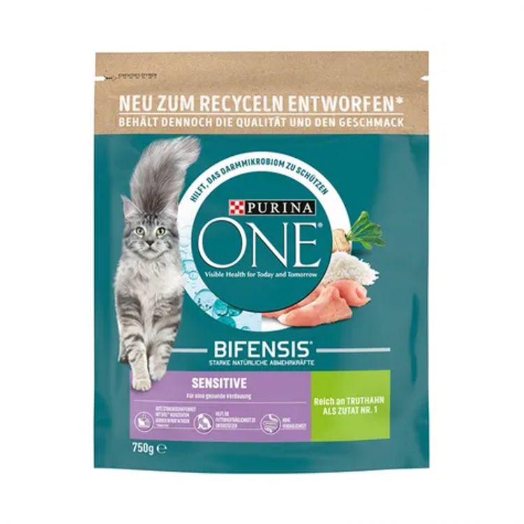 Purina ONE Bifensis Sensitive granule pre mačky morka 750 g