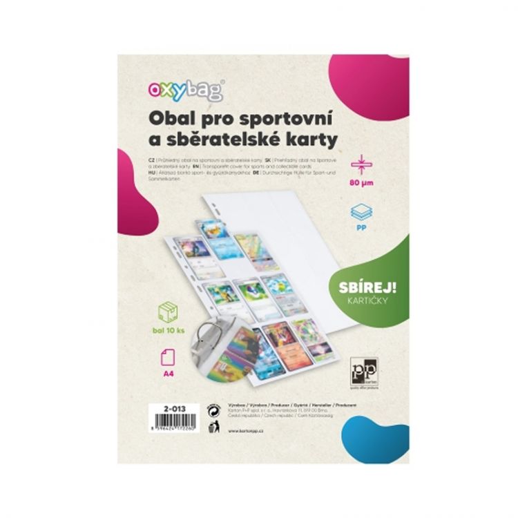 Euroobal A4 80 µm transparentný s farebnou značkou (50 ks)