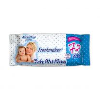 Freshmaker Detské vlhčené obrúsky Baby flowers klip ekonomy72ks