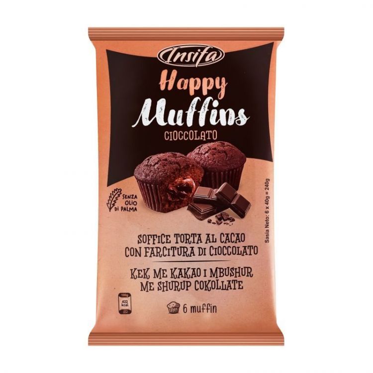 MUFFINS cake 240 g - kakao & čokoláda (6 ks x 40g)