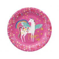 Papierový tanier PAW Eco 23 cm Fairy Unicorn / 8 ks