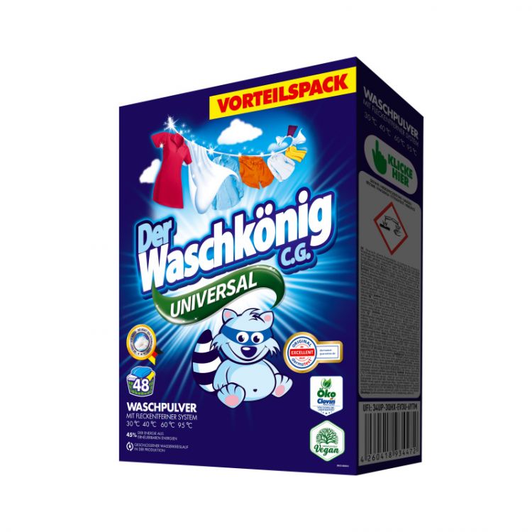 Waschkonig Prací prášok Univerzál  2,88kg 40PD