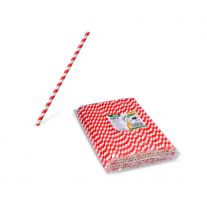 Slamka papierová Špirála červená JUMBO O8mm x 25cm [100 ks]