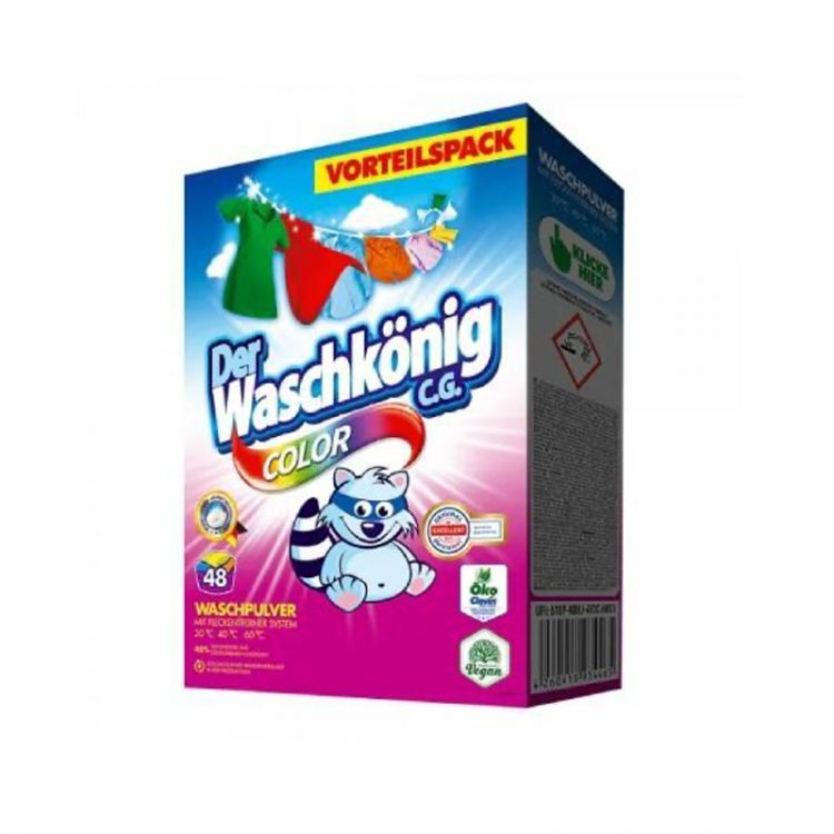 Waschkonig Prací prášok Color 2,88kg 40PD