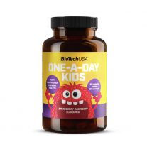 BioTech USA One a Day Kids jahoda-malina 90 tabliet