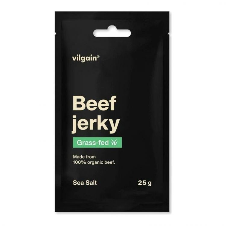 Vilgain Grass-Fed Hovädzie jerky BIO morská soľ 25 g