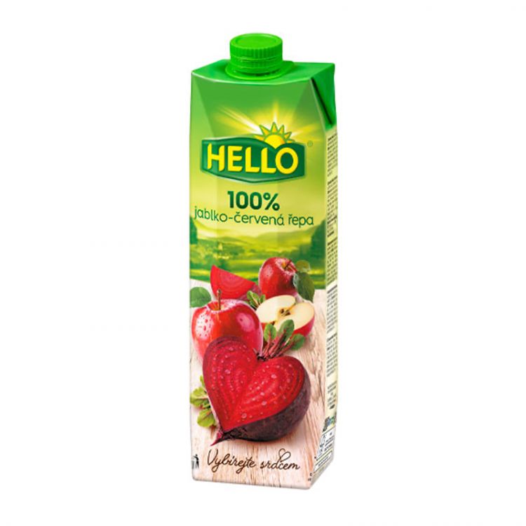 Hello 100% Jablko - Červená repa 1l