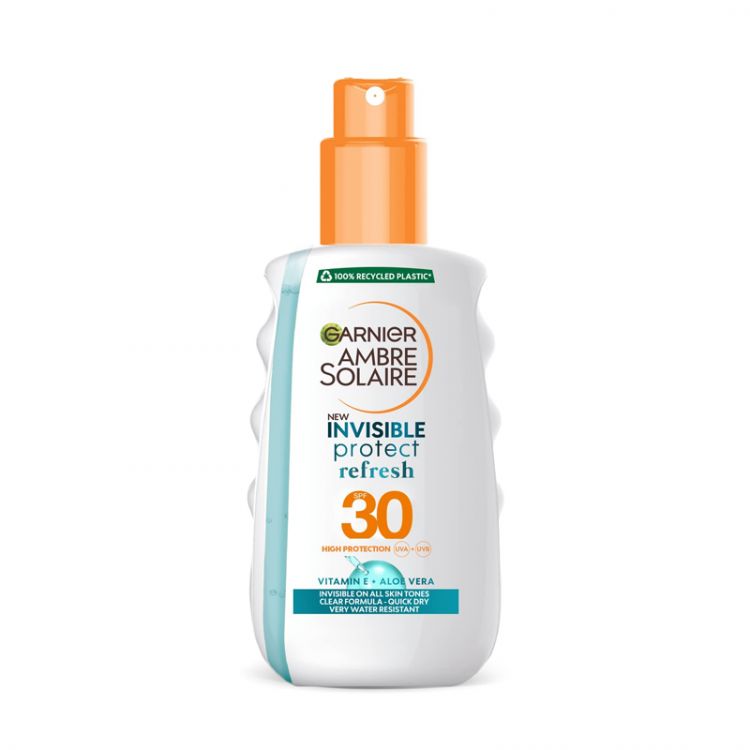 Garnier Ambre Solaire sun liquid pump FF 30 200 ml Invisible Protect Refresh