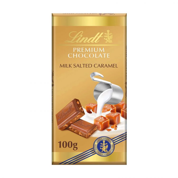 Lindt Gold Tablet Milk Caramel Salt 100g