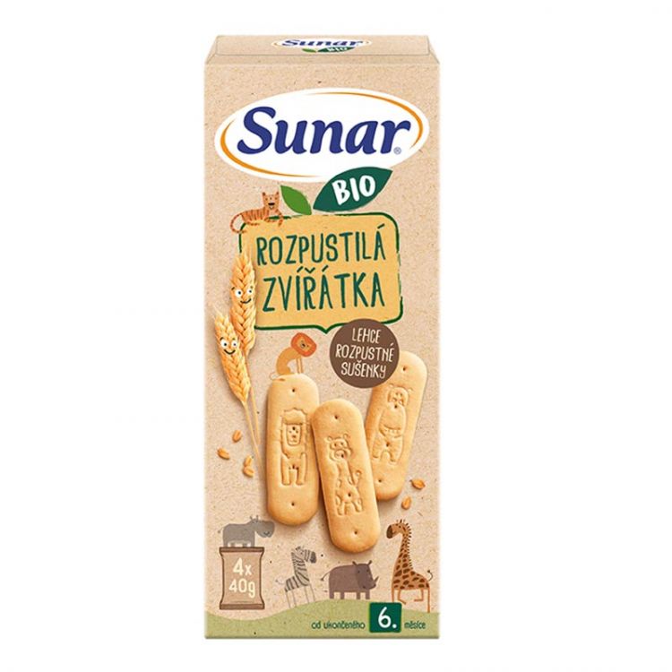 Sunar BIO sušienky Rozpustné zvieratká 160g