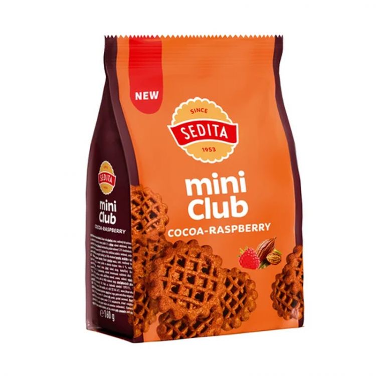 Sedita Rodinné Mini Club sušienky kakao-malina 160 g
