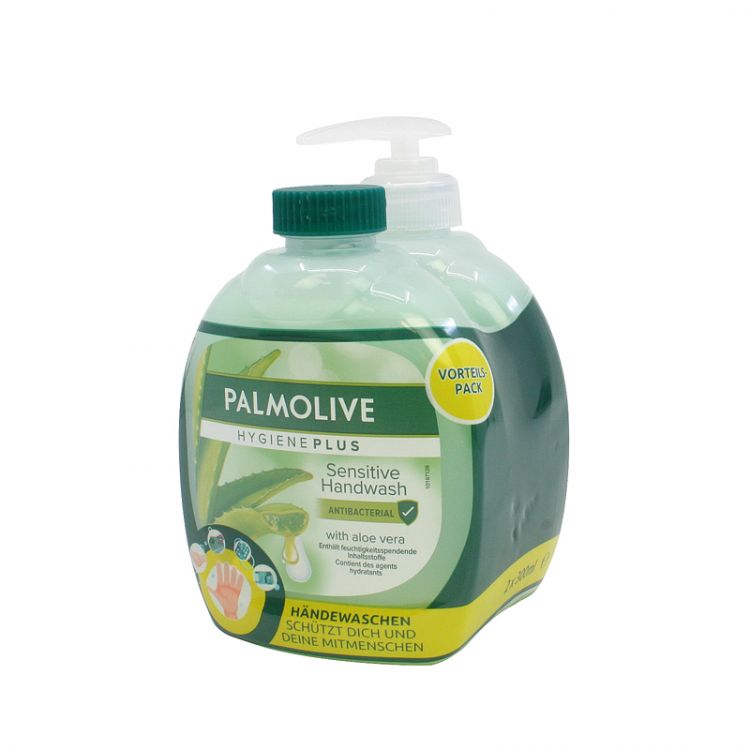 Palmolive liquid soap pump 300ml+refill 300ml Hygiene Plus Sensitive Aloe Vera