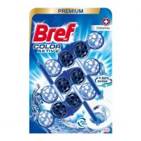 Bref toilet freshener 3x50 g Blue Actív Color Actív Chlorine