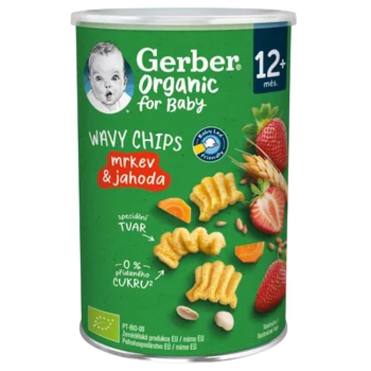 GERBER Wavy chips mrkva a jahoda 35 g