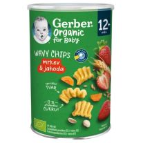 GERBER Wavy chips mrkva a jahoda 35 g