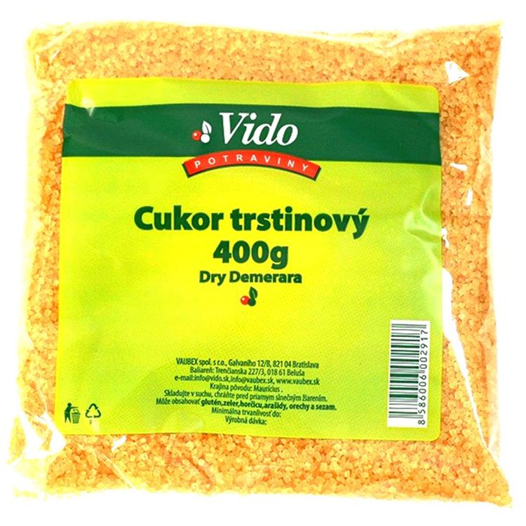 Vido Cukor trstinový - Dry Demerara 400g - eDELIA.sk