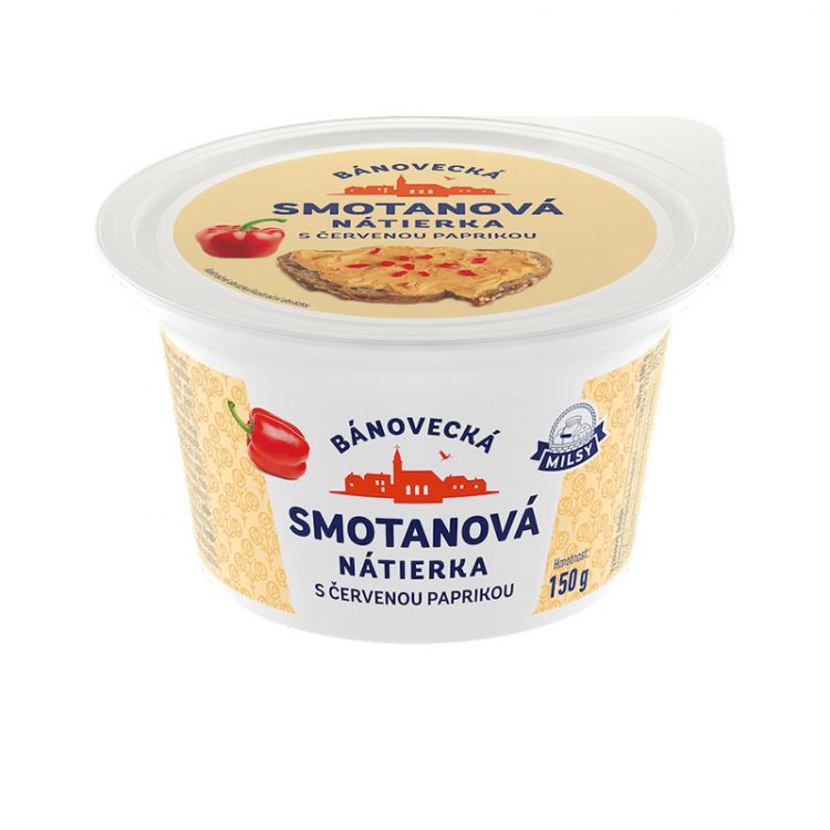 MILSY Bánovecká Smotanová nátierka s Červenou paprikou 150 g