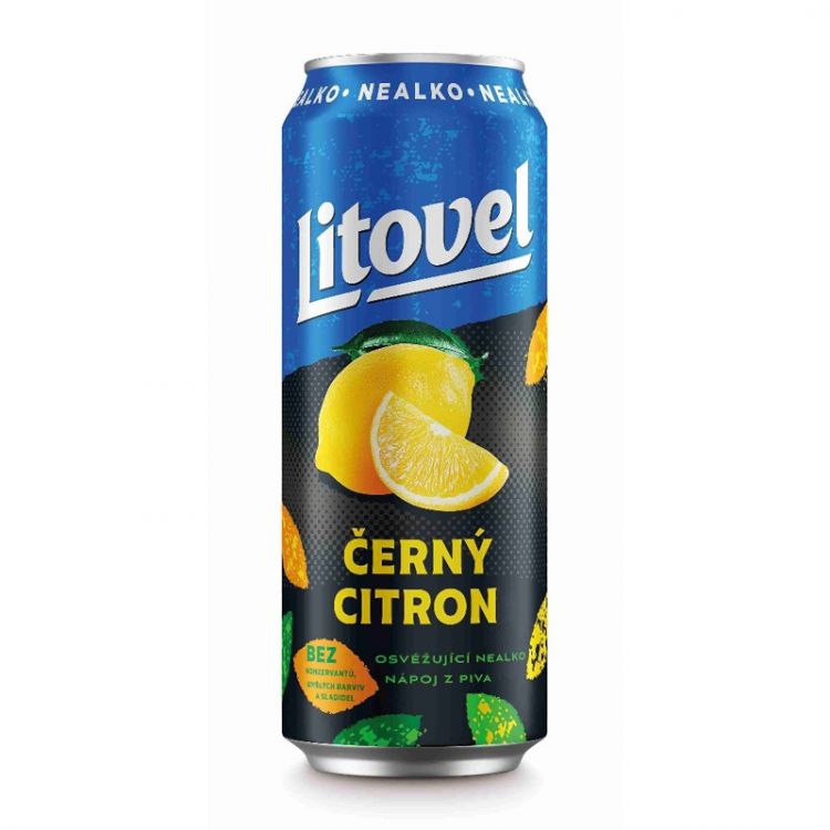 Litovel Čierny Citrón, nealko 500ml